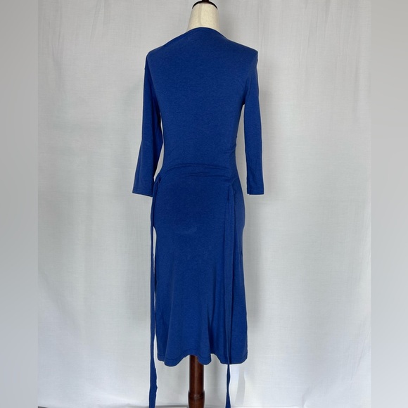 Kuhl Faux Wrap Ruched Long Sleeves Cotton Jersey Dress - Picture 4 of 8